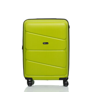 Середня валіза V&V Travel Peace на 85/97 л з поліпропілену Зелений